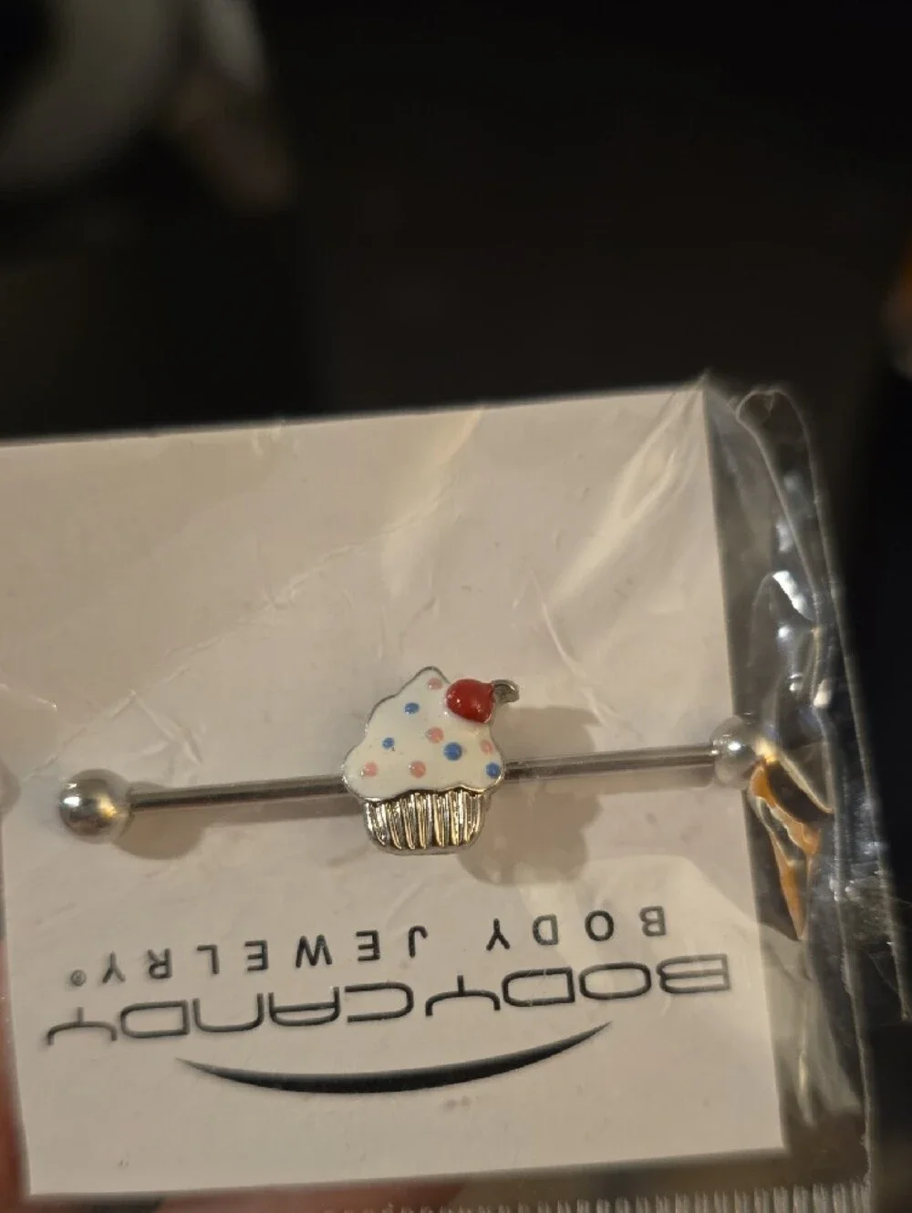 Bodycandy Women's Gold Whale And Cuocake Industrial Barbells